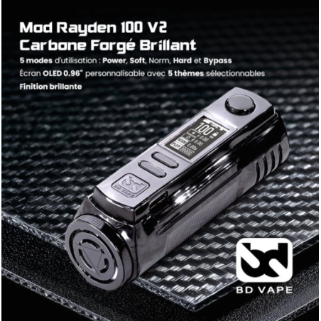 Mod Rayden 100 V2 Carbone Forgé Brillant Limited Edition 1000pcs - Bd Vape